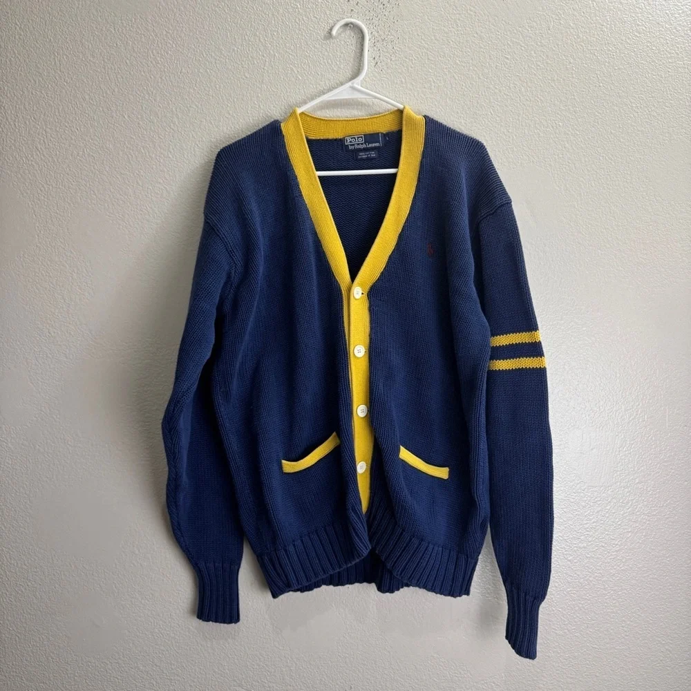 Polo Ralph Lauren Vintage Cardigan Sweater Size Large